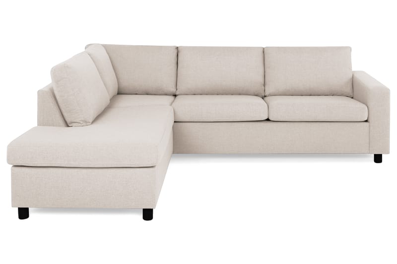 Crazy 3-sits Vänstervänd L-formad Schäslongsoffa i Tyg - Beige - Möbler - Vardagsrum - Soffor - Divansoffa & schäslong