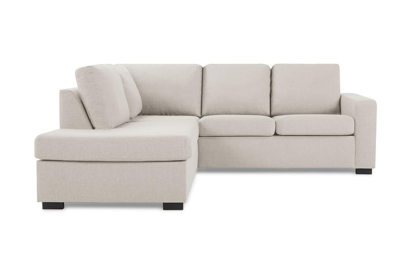 Crazy 3-sits Vänstervänd L-formad Schäslongsoffa i Tyg - Beige - Möbler - Vardagsrum - Soffor - Divansoffa & schäslong