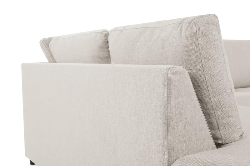 Crazy 3-sits Vänstervänd L-formad Schäslongsoffa i Tyg - Beige - Möbler - Vardagsrum - Soffor - Divansoffa & schäslong