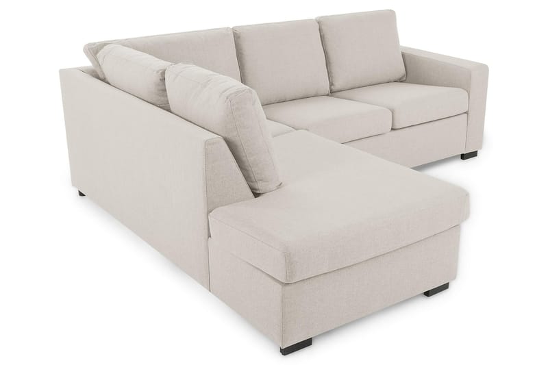 Crazy 3-sits Vänstervänd L-formad Schäslongsoffa i Tyg - Beige - Möbler - Vardagsrum - Soffor - Divansoffa & schäslong