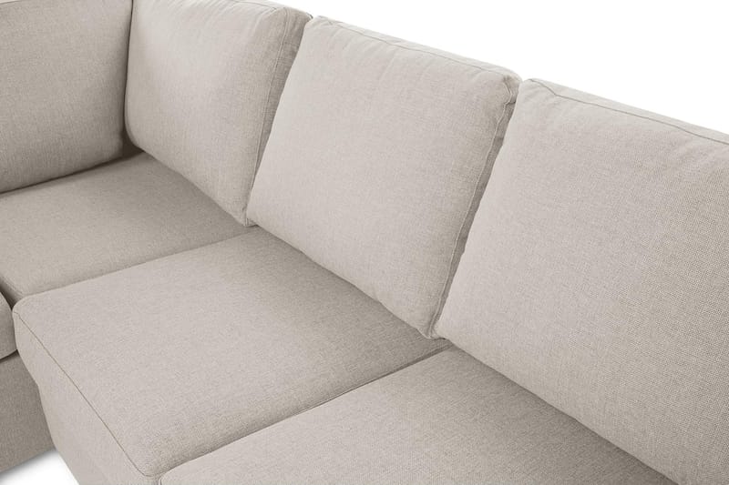 Crazy 3-sits Vänstervänd L-formad Schäslongsoffa i Tyg - Beige - Möbler - Vardagsrum - Soffor - Divansoffa & schäslong