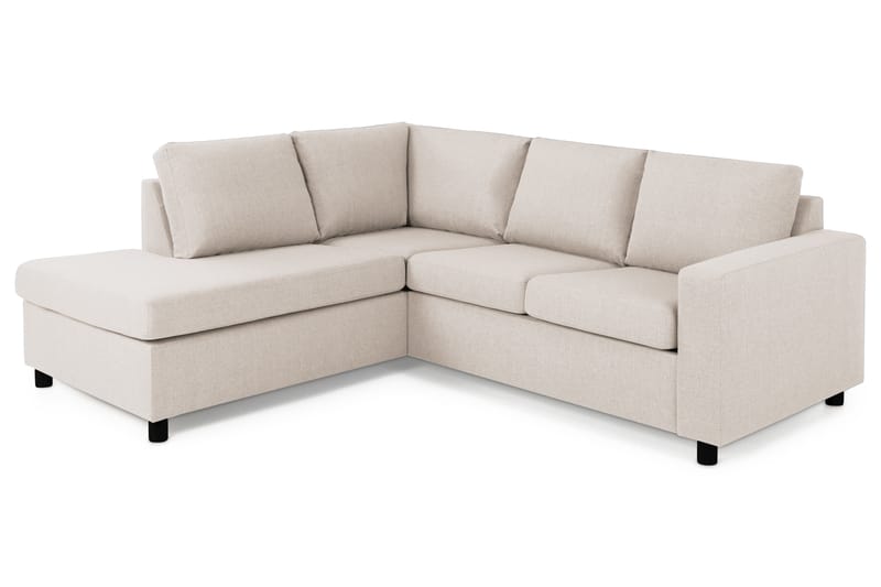 Crazy 3-sits Vänstervänd L-formad Schäslongsoffa i Tyg - Beige - Möbler - Vardagsrum - Soffor - Divansoffa & schäslong