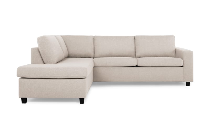Crazy 3-sits Vänstervänd L-formad Schäslongsoffa i Tyg - Beige - Möbler - Vardagsrum - Soffor - Divansoffa & schäslong