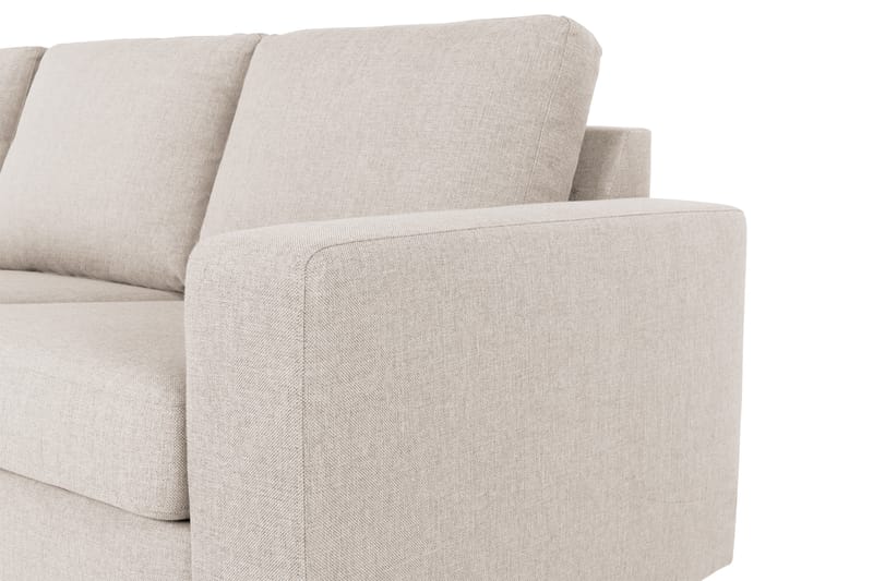 Crazy 3-sits Vänstervänd L-formad Schäslongsoffa i Tyg - Beige - Möbler - Vardagsrum - Soffor - Divansoffa & schäslong