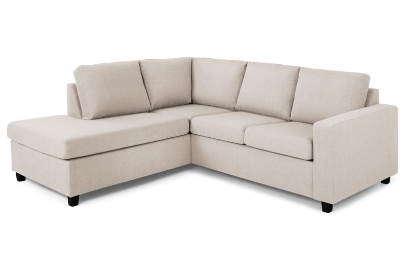 Crazy 3-sits Vänstervänd L-formad Schäslongsoffa i Tyg - Beige - Möbler - Vardagsrum - Soffor - Divansoffa & schäslong