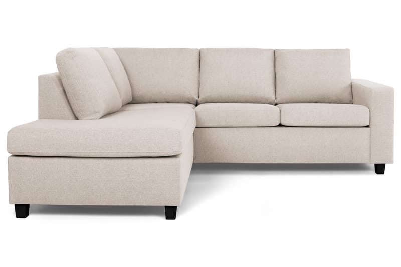 Crazy 3-sits Vänstervänd L-formad Schäslongsoffa i Tyg - Beige - Möbler - Vardagsrum - Soffor - Divansoffa & schäslong