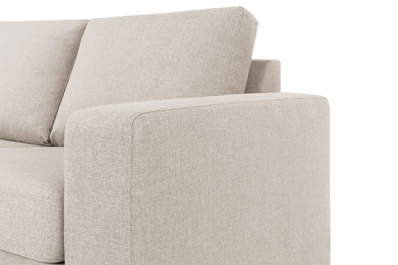 Crazy 3-sits Vänstervänd L-formad Schäslongsoffa i Tyg - Beige - Möbler - Vardagsrum - Soffor - Divansoffa & schäslong