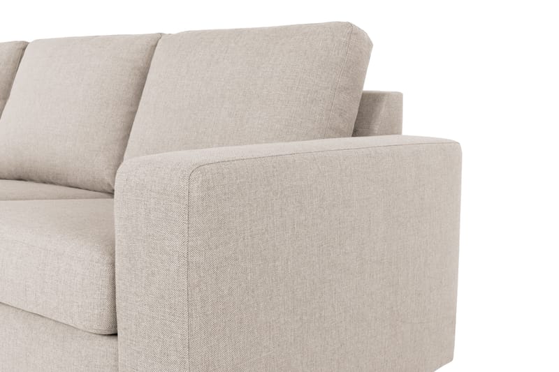 Crazy 3-sits Vänstervänd L-formad Schäslongsoffa i Tyg - Beige - Möbler - Vardagsrum - Soffor - Divansoffa & schäslong