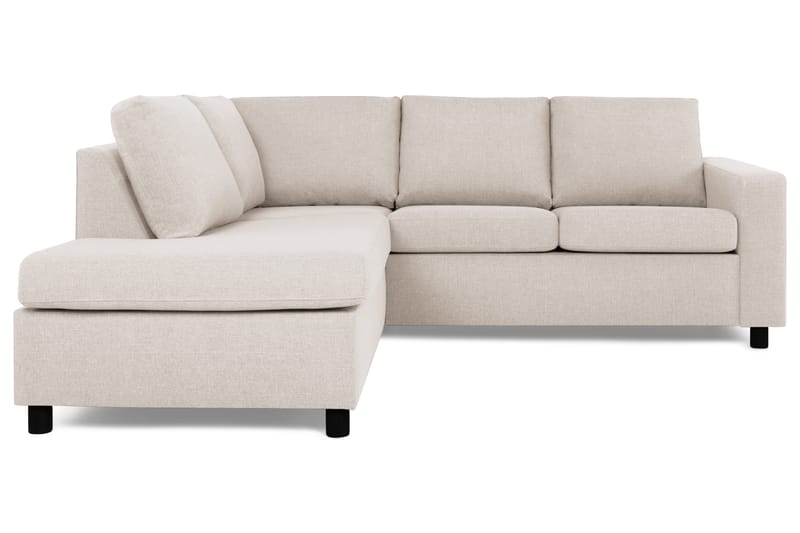 Crazy 3-sits Vänstervänd L-formad Schäslongsoffa i Tyg - Beige - Möbler - Vardagsrum - Soffor - Divansoffa & schäslong