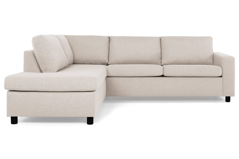 Crazy 3-sits Vänstervänd L-formad Schäslongsoffa i Tyg - Beige - Möbler - Vardagsrum - Soffor - Divansoffa & schäslong