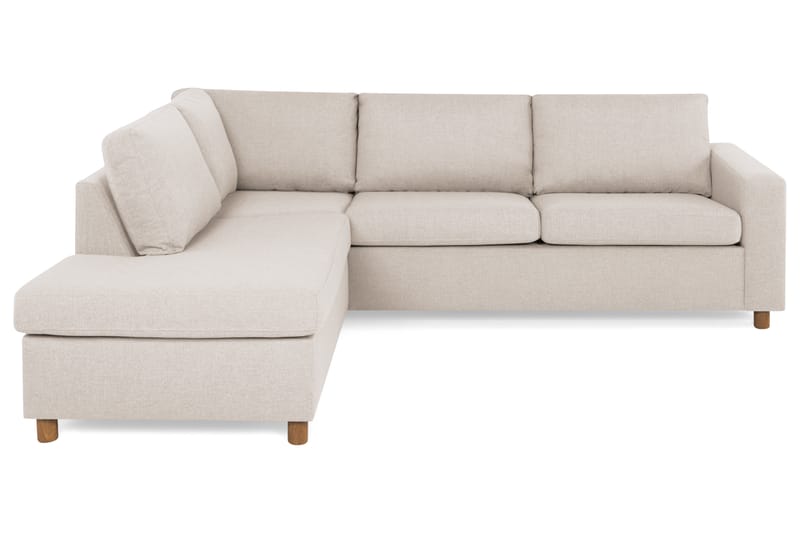 Crazy 3-sits Vänstervänd L-formad Schäslongsoffa i Tyg - Beige - Möbler - Vardagsrum - Soffor - Divansoffa & schäslong