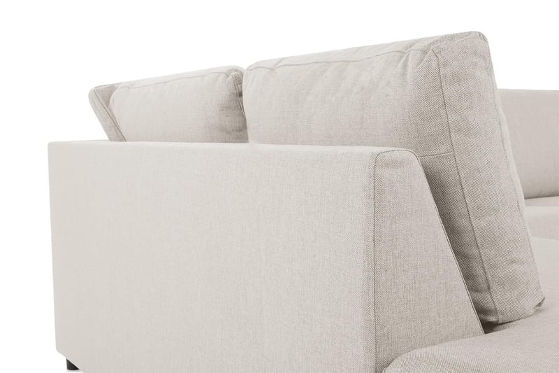 Crazy 3-sits Vänstervänd L-formad Schäslongsoffa i Tyg - Beige - Möbler - Vardagsrum - Soffor - Divansoffa & schäslong