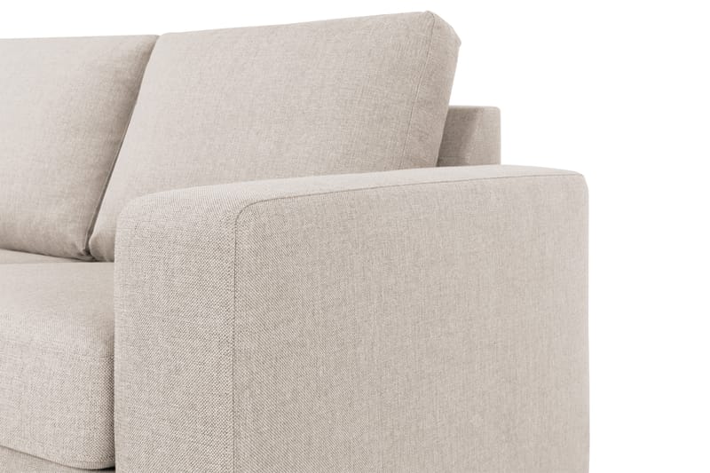 Crazy 3-sits Vänstervänd L-formad Schäslongsoffa i Tyg - Beige - Möbler - Vardagsrum - Soffor - Divansoffa & schäslong