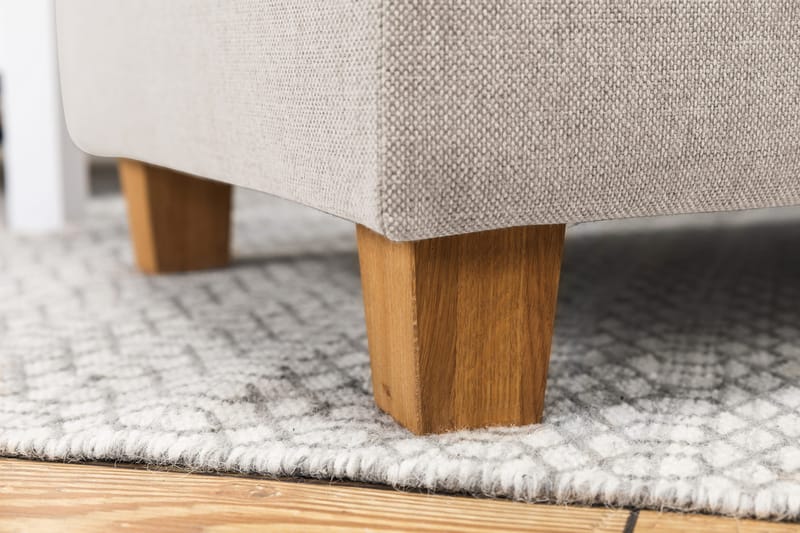 Crazy 3-sits Vänstervänd L-formad Schäslongsoffa i Tyg - Beige - Möbler - Vardagsrum - Soffor - Divansoffa & schäslong