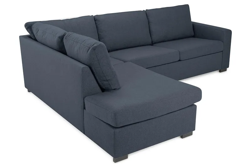 Crazy 3-sits Vänstervänd L-formad Schäslongsoffa i Tyg - Blå - Möbler - Vardagsrum - Soffor - Divansoffa & schäslong