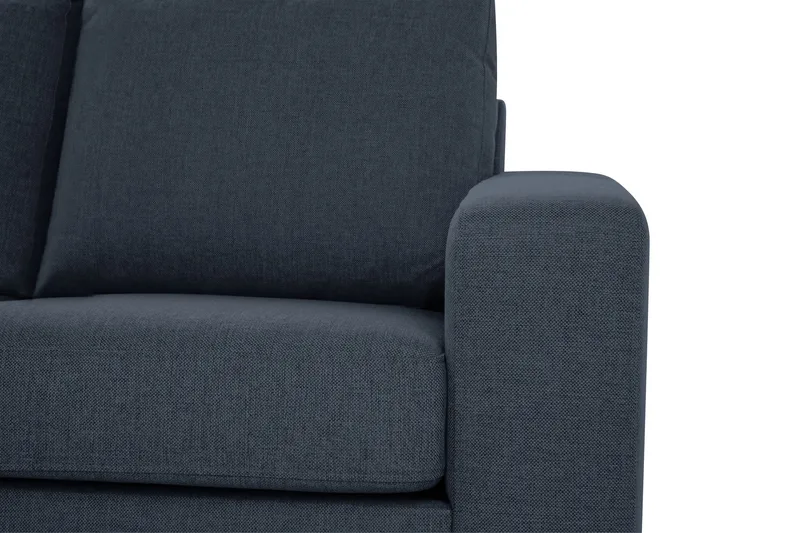 Crazy 3-sits Vänstervänd L-formad Schäslongsoffa i Tyg - Blå - Möbler - Vardagsrum - Soffor - Divansoffa & schäslong