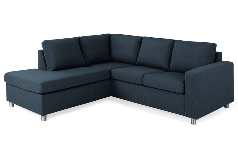 Crazy 3-sits Vänstervänd L-formad Schäslongsoffa i Tyg - Blå - Möbler - Vardagsrum - Soffor - Divansoffa & schäslong
