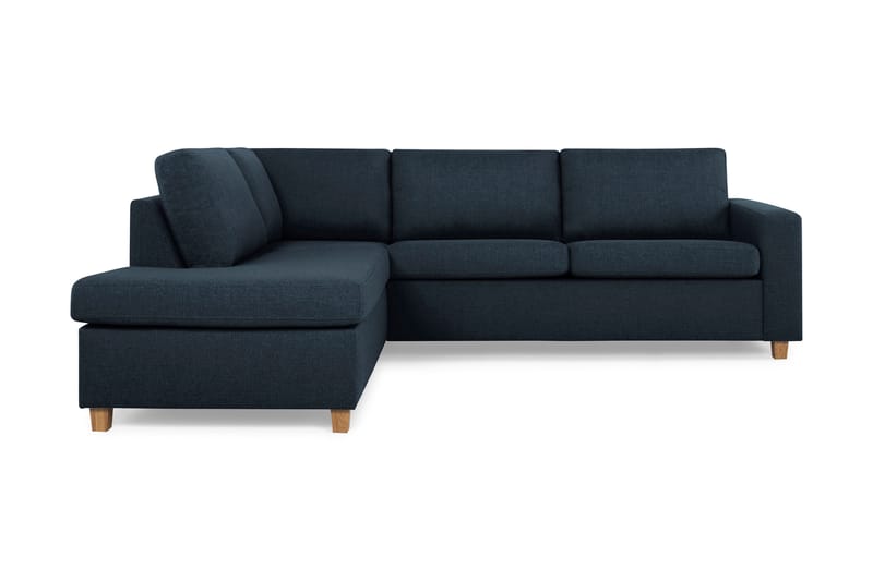 Crazy 3-sits Vänstervänd L-formad Schäslongsoffa i Tyg - Blå - Möbler - Vardagsrum - Soffor - Divansoffa & schäslong