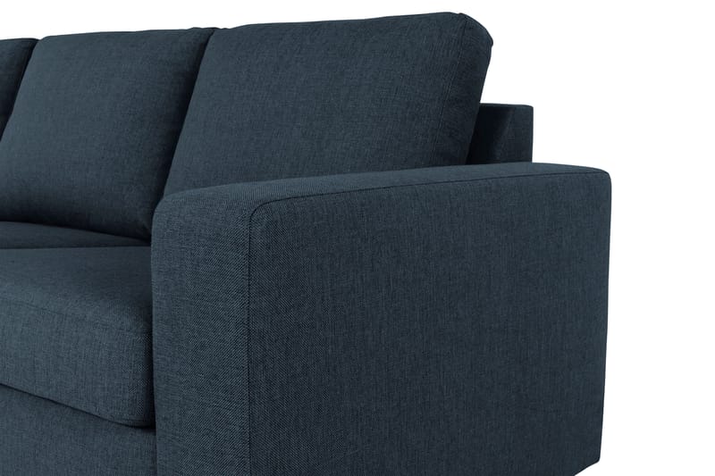 Crazy 3-sits Vänstervänd L-formad Schäslongsoffa i Tyg - Blå - Möbler - Vardagsrum - Soffor - Divansoffa & schäslong