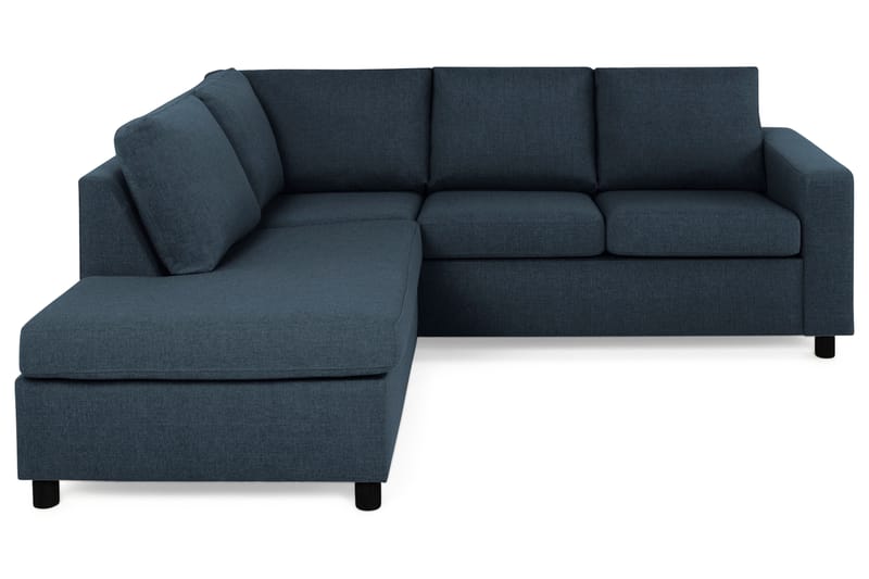 Crazy 3-sits Vänstervänd L-formad Schäslongsoffa i Tyg - Blå - Möbler - Vardagsrum - Soffor - Divansoffa & schäslong