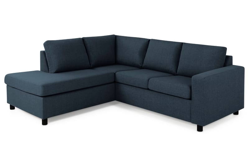 Crazy 3-sits Vänstervänd L-formad Schäslongsoffa i Tyg - Blå - Möbler - Vardagsrum - Soffor - Divansoffa & schäslong