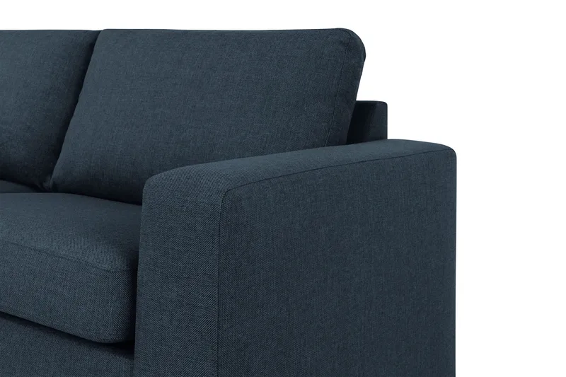 Crazy 3-sits Vänstervänd L-formad Schäslongsoffa i Tyg - Blå - Möbler - Vardagsrum - Soffor - Divansoffa & schäslong