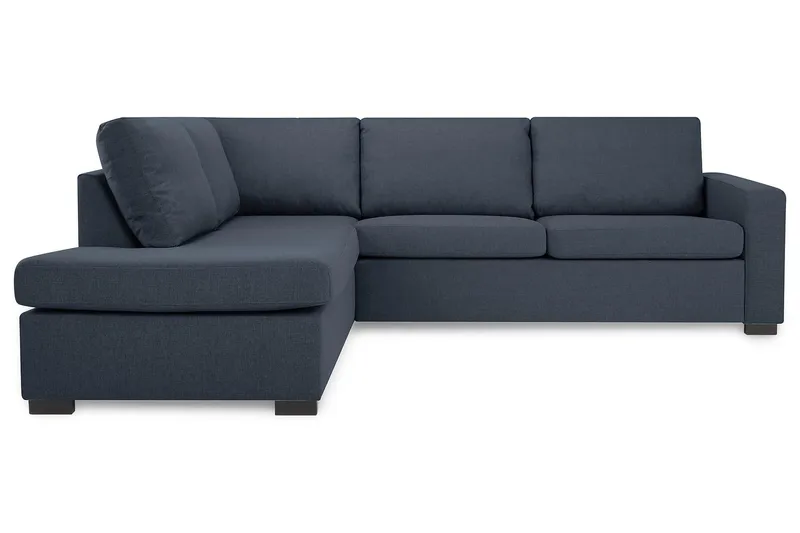 Crazy 3-sits Vänstervänd L-formad Schäslongsoffa i Tyg - Blå - Möbler - Vardagsrum - Soffor - Divansoffa & schäslong