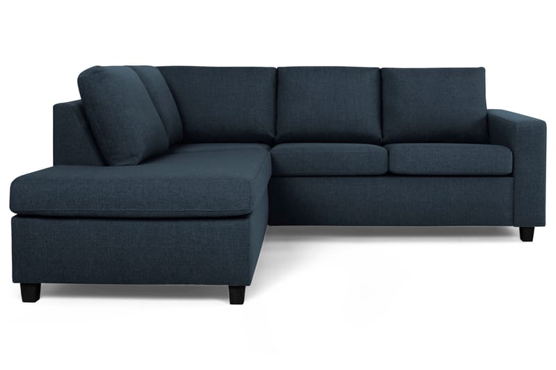 Crazy 3-sits Vänstervänd L-formad Schäslongsoffa i Tyg - Blå - Möbler - Vardagsrum - Soffor - Divansoffa & schäslong