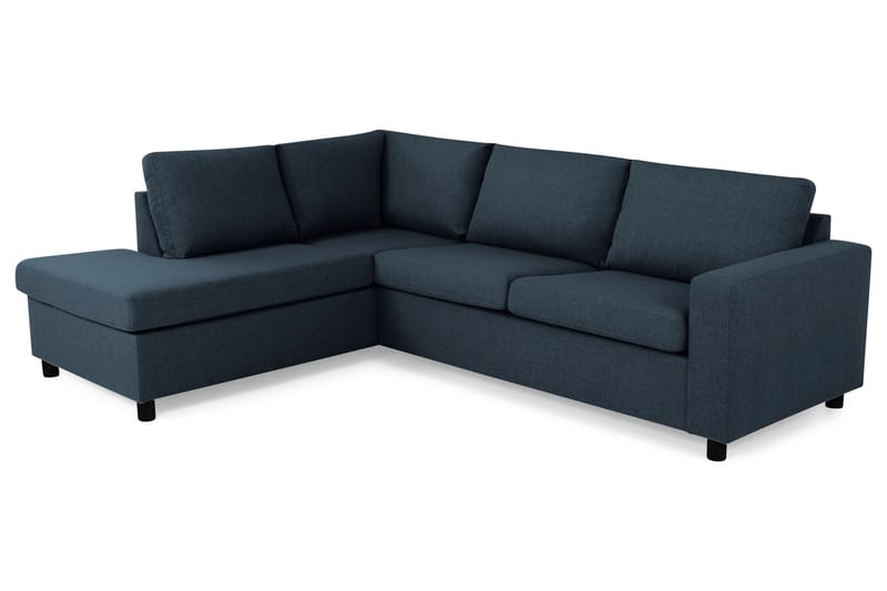 Crazy 3-sits Vänstervänd L-formad Schäslongsoffa i Tyg - Blå - Möbler - Vardagsrum - Soffor - Divansoffa & schäslong