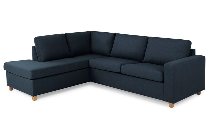 Crazy 3-sits Vänstervänd L-formad Schäslongsoffa i Tyg - Blå - Möbler - Vardagsrum - Soffor - Divansoffa & schäslong