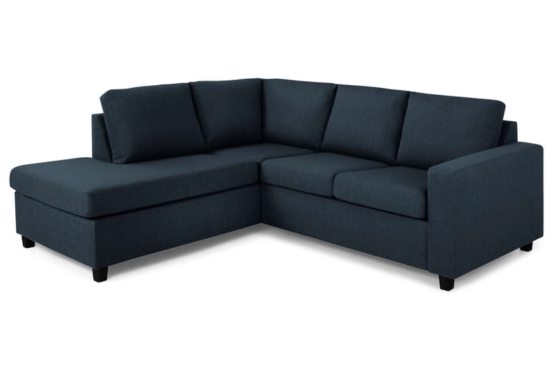 Crazy 3-sits Vänstervänd L-formad Schäslongsoffa i Tyg - Blå - Möbler - Vardagsrum - Soffor - Divansoffa & schäslong