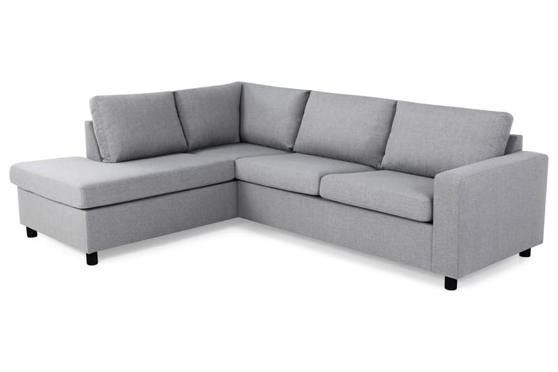 Crazy 3-sits Vänstervänd L-formad Schäslongsoffa i Tyg - Grå - Möbler - Vardagsrum - Soffor - Divansoffa & schäslong