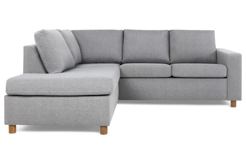 Crazy 3-sits Vänstervänd L-formad Schäslongsoffa i Tyg - Grå - Möbler - Vardagsrum - Soffor - Divansoffa & schäslong
