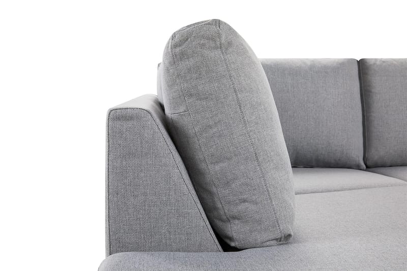 Crazy 3-sits Vänstervänd L-formad Schäslongsoffa i Tyg - Grå - Möbler - Vardagsrum - Soffor - Divansoffa & schäslong