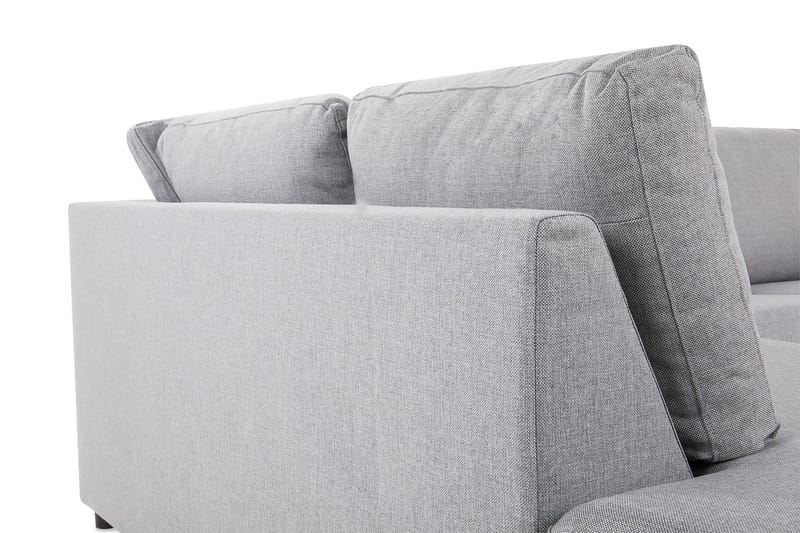 Crazy 3-sits Vänstervänd L-formad Schäslongsoffa i Tyg - Grå - Möbler - Vardagsrum - Soffor - Divansoffa & schäslong