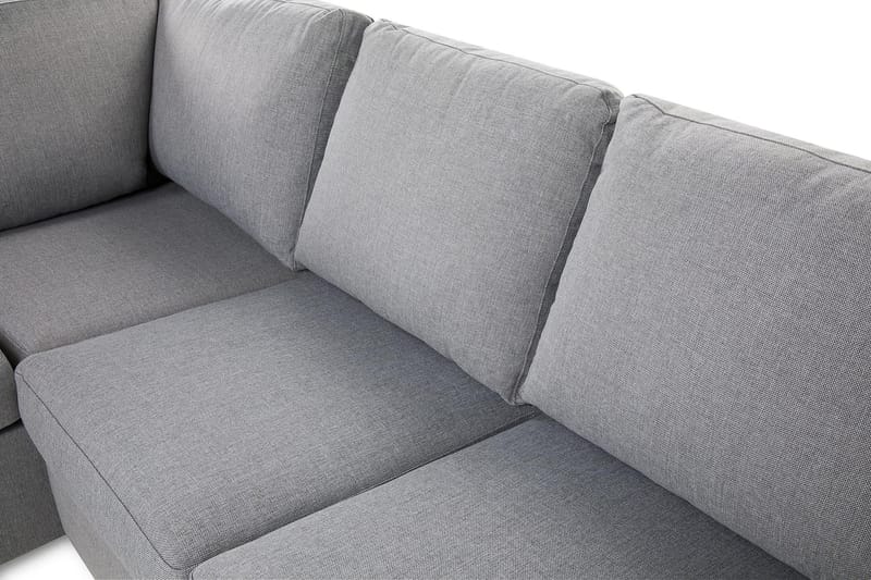 Crazy 3-sits Vänstervänd L-formad Schäslongsoffa i Tyg - Grå - Möbler - Vardagsrum - Soffor - Divansoffa & schäslong