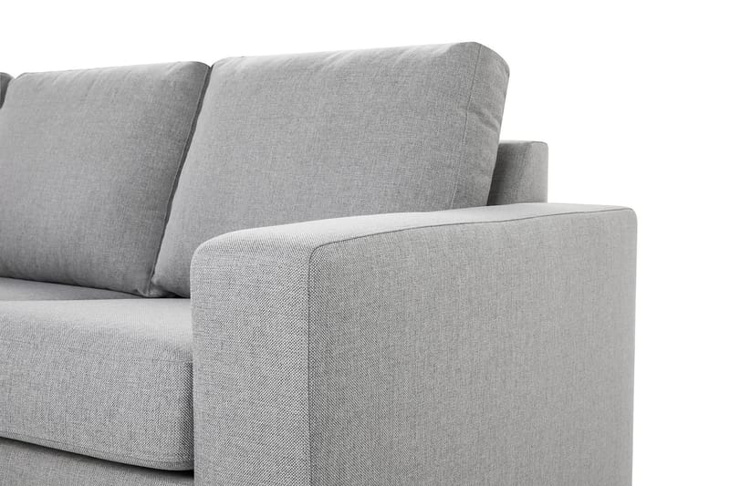 Crazy 3-sits Vänstervänd L-formad Schäslongsoffa i Tyg - Grå - Möbler - Vardagsrum - Soffor - Divansoffa & schäslong
