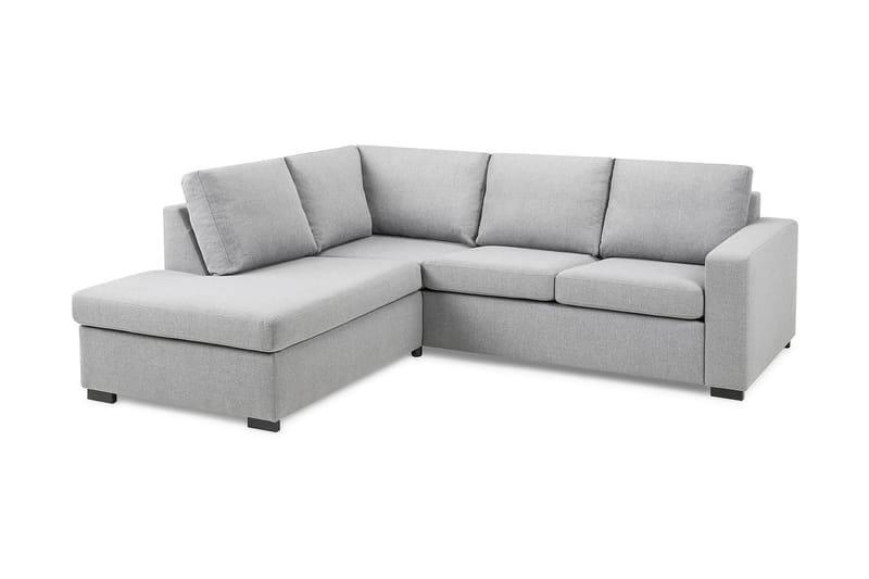 Crazy 3-sits Vänstervänd L-formad Schäslongsoffa i Tyg - Grå - Möbler - Vardagsrum - Soffor - Divansoffa & schäslong
