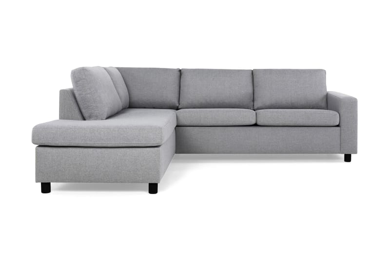 Crazy 3-sits Vänstervänd L-formad Schäslongsoffa i Tyg - Grå - Möbler - Vardagsrum - Soffor - Divansoffa & schäslong
