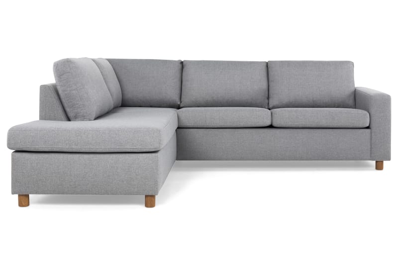 Crazy 3-sits Vänstervänd L-formad Schäslongsoffa i Tyg - Grå - Möbler - Vardagsrum - Soffor - Divansoffa & schäslong
