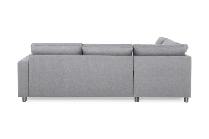 Crazy 3-sits Vänstervänd L-formad Schäslongsoffa i Tyg - Grå - Möbler - Vardagsrum - Soffor - Divansoffa & schäslong