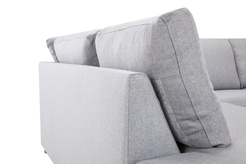 Crazy 3-sits Vänstervänd L-formad Schäslongsoffa i Tyg - Grå - Möbler - Vardagsrum - Soffor - Divansoffa & schäslong