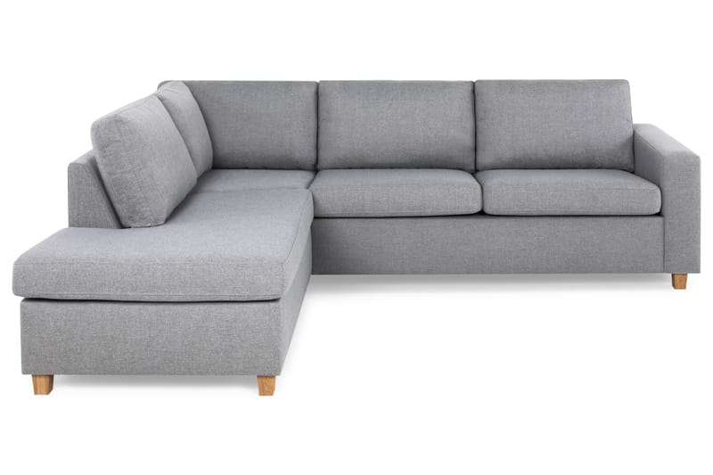 Crazy 3-sits Vänstervänd L-formad Schäslongsoffa i Tyg - Grå - Möbler - Vardagsrum - Soffor - Divansoffa & schäslong