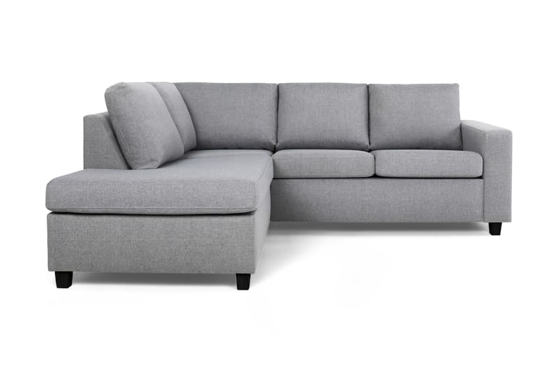 Crazy 3-sits Vänstervänd L-formad Schäslongsoffa i Tyg - Grå - Möbler - Vardagsrum - Soffor - Divansoffa & schäslong