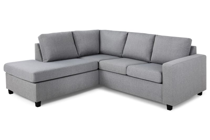 Crazy 3-sits Vänstervänd L-formad Schäslongsoffa i Tyg - Grå - Möbler - Vardagsrum - Soffor - Divansoffa & schäslong