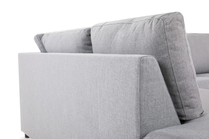 Crazy 3-sits Vänstervänd L-formad Schäslongsoffa i Tyg - Grå - Möbler - Vardagsrum - Soffor - Divansoffa & schäslong
