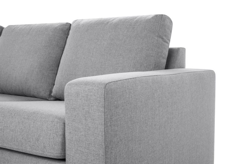 Crazy 3-sits Vänstervänd L-formad Schäslongsoffa i Tyg - Grå - Möbler - Vardagsrum - Soffor - Divansoffa & schäslong