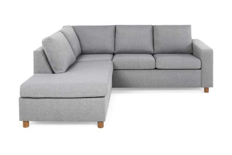 Crazy 3-sits Vänstervänd L-formad Schäslongsoffa i Tyg - Grå - Möbler - Vardagsrum - Soffor - Divansoffa & schäslong