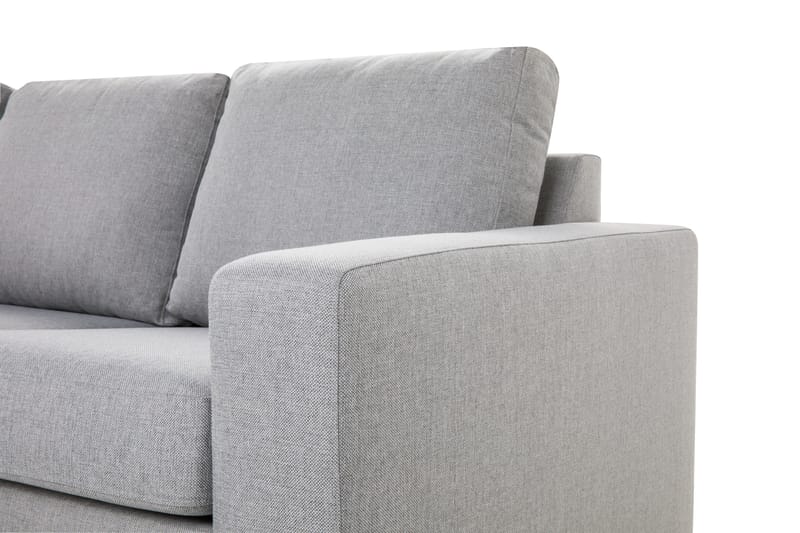 Crazy 3-sits Vänstervänd L-formad Schäslongsoffa i Tyg - Grå - Möbler - Vardagsrum - Soffor - Divansoffa & schäslong