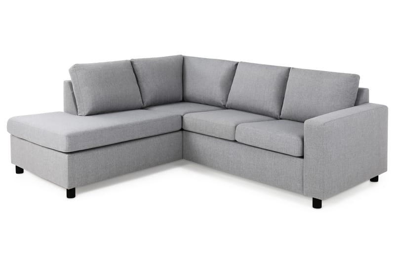 Crazy 3-sits Vänstervänd L-formad Schäslongsoffa i Tyg - Grå - Möbler - Vardagsrum - Soffor - Divansoffa & schäslong